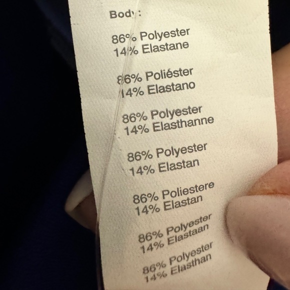 Fabletics High Waisted Statement Power Heathered Leggings 7/8 Blue - Picture 8 of 8